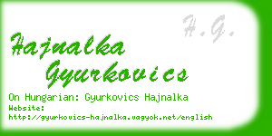 hajnalka gyurkovics business card